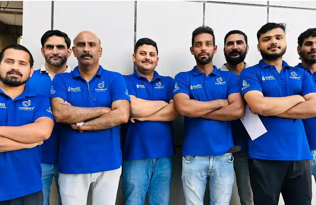 Aquaguard technical team for water purifier installation UAE