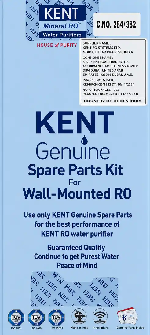 Kent water purifier service kit left side